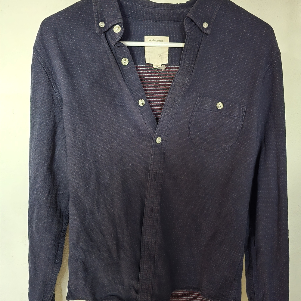 Life After Denim Navy Textured Shirt